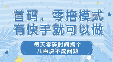 首码零撸项目，有快手就可以做，每天业务时间搞个几张不是问题【揭秘】-chywc