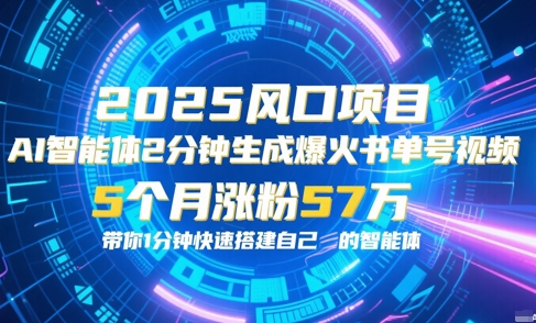 AI智能体2分钟一键生成爆火书单号原创视频，5个月涨粉57w，带你零代码1分钟搭建智能体-chywc