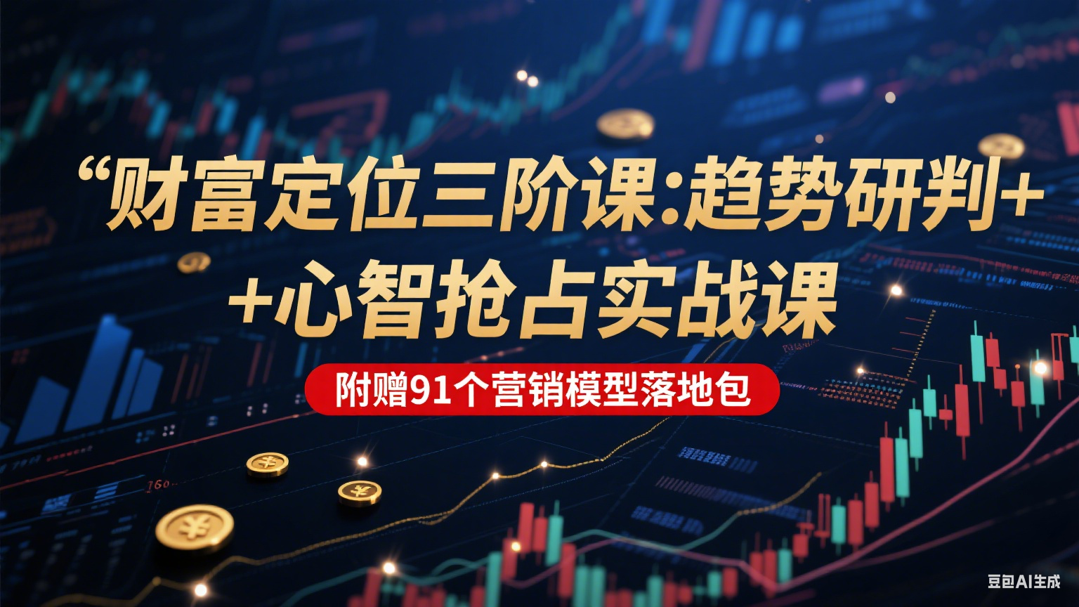 财富定位三阶：趋势研判 + 心智抢占实战课，附赠91个营销模型落地包-chywc