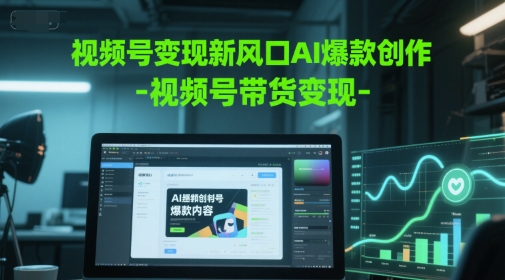 视频号变现新风口AI爆款创作-视频号带货变现-chywc