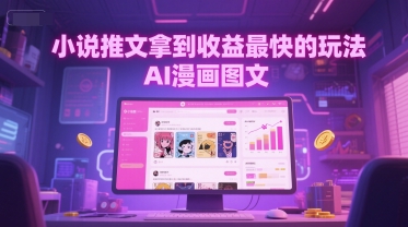 小说推文拿到收益最快的玩法，AI漫画图文-chywc
