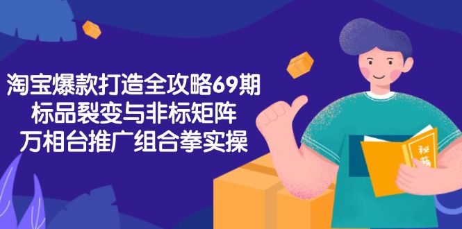 淘宝爆款打造全攻略-69期，标品裂变与非标矩阵，万相台推广组合拳实操-chywc