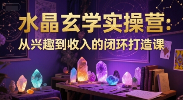 水晶玄学实操营：从兴趣到收入的闭环打造课-chywc