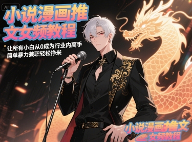小说漫画推文女频教程，让所有小白从0成为行业内高手，简单暴力兼职轻松挣米-chywc