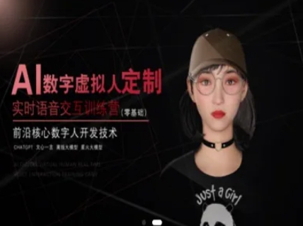 AI数字虚拟人定制，实时语音交互训练营(零基础)，前沿核心数字人开发技术-chywc