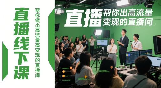 直播线下课，帮你做出高流量高变现的直播间-chywc