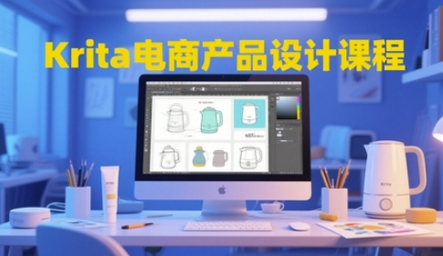 Krita电商产品设计课程，掌握从工具使用到创意落地的全链路设计能力-chywc