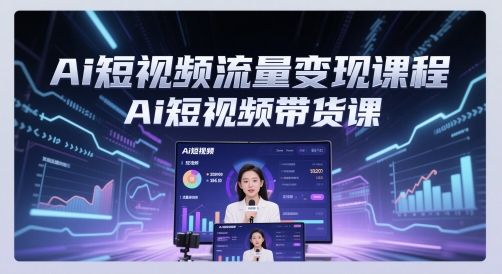 Ai短视频流量变现课程，Ai短视频带货课-chywc