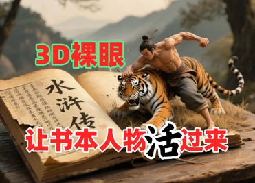 书本人物裸眼3D视频，新的玩法，流量超猛，保姆级教程-chywc
