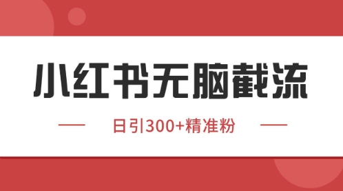小红书只要你有同行就能获客，独家野路子获客玩法，暴力截流【揭秘】-chywc
