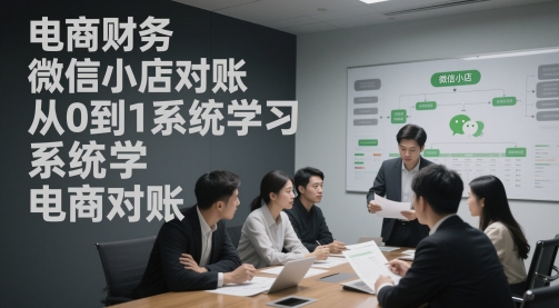 电商财务微信小店对账，从0到1系统学习电商对账-chywc
