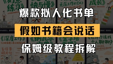 最新爆款拟人化书单玩法，假如书籍会说话，保姆级教程-chywc