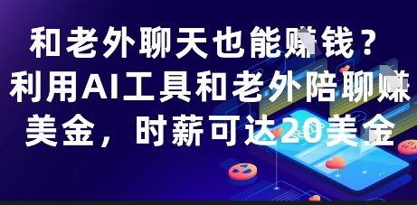 和老外聊天也能挣钱？利用AI工具和老外陪聊挣美金，时薪可达20刀-chywc
