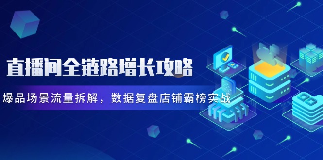 直播间全链路增长攻略，爆品场景流量拆解，数据复盘店铺霸榜实战-chywc