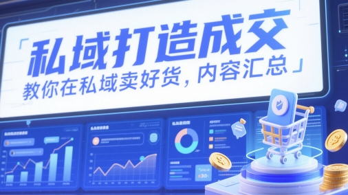 私域打造成交，教你在私域卖好货，内容汇总-chywc