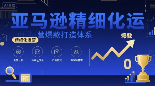 亚马逊精细化运营爆款打造体系，视频课+全套资料文档-chywc