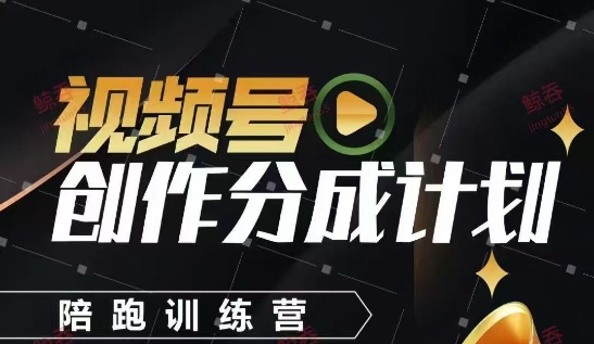 视频号创作分成计划陪跑训练营，手把手教会你如何制作视频，细水长流型项目-chywc