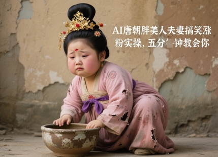 AI唐朝胖美人夫妻搞笑涨粉实操，五分钟教会你-chywc