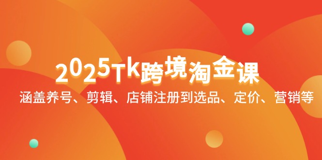 2025Tk跨境淘金课：涵盖养号、剪辑、店铺注册到选品、定价、营销等-chywc