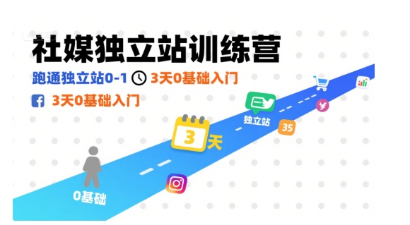 社媒独立站训练营，跑通独立站0-1，3天0基础入门-chywc