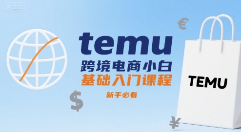 temu跨境电商小白基础入门课程，新手必看-chywc