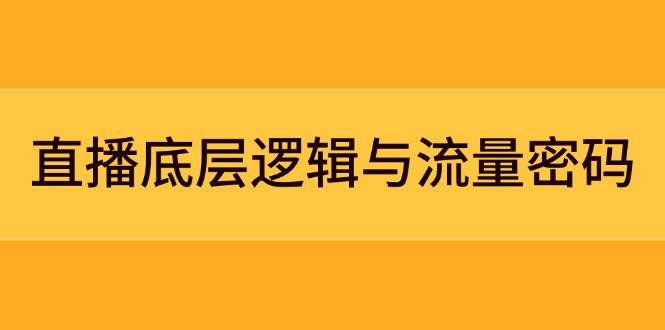 直播底层逻辑与流量密码：定位模型+案例拆解，急速流承接与数据优化全攻略-chywc