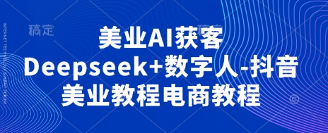 美业AI获客Deepseek+数字人-抖音美业教程电商教程-chywc
