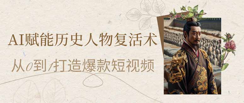 AI赋能历史人物复活术：从0到1打造爆款短视频-chywc