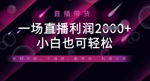 半无人直播带货，一场利润数张，适合所有平台玩法，小白也可轻松-chywc