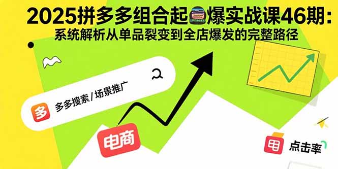 2025拼多多组合起爆实战课46期：系统解析从单品裂变到全店爆发的完整路径-chywc
