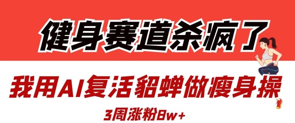 健身赛道杀疯了？我用AI复活貂蝉做瘦身操，3周涨粉8W-chywc