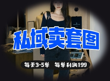 私域卖套图每天3-5单，每单利润99-chywc