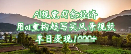 AI视觉疗愈经济：用ai重构超写实风景视频，单日变现多张-chywc