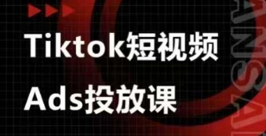 Ads视频投放课，tiktok短视频广告投放课-chywc
