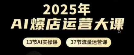 2025年AI爆店运营大课，13节AI实操课+37节流量运营课-chywc