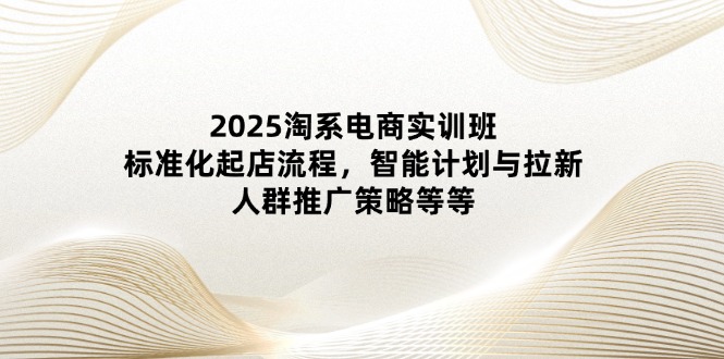 2025淘系电商实训班：标准化起店流程，智能计划与拉新，人群推广策略等等-chywc
