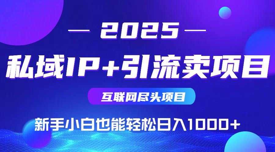 私域IP+卖项目，普通人小白也能轻松实现日入1000+-chywc