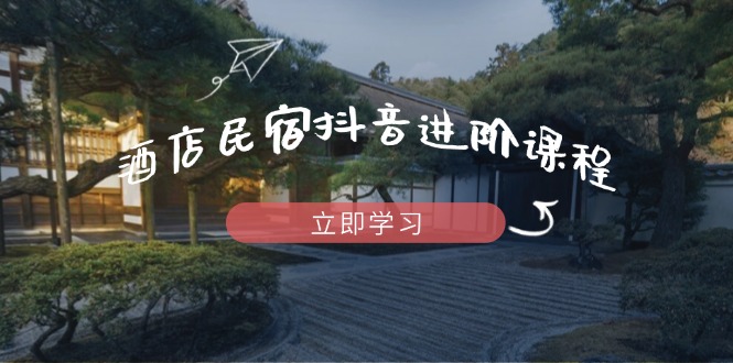 酒店民宿抖音进阶课程，掌握流量渠道与推流逻辑，打造爆款内容-chywc