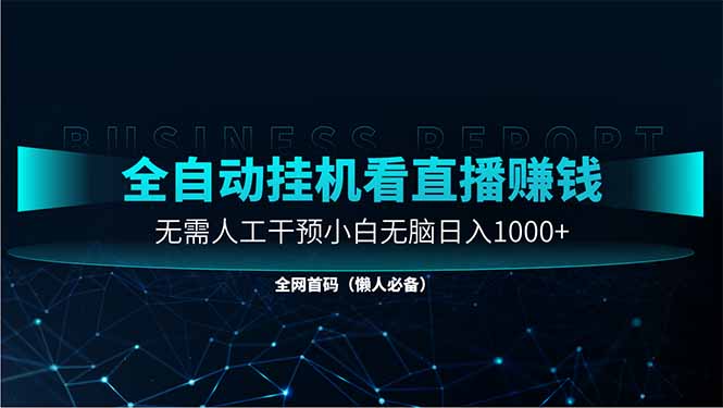 直播助手全自动看大平台直播赚钱，全自动无需人工干预，小白无脑日入1000-chywc