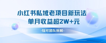 小红书私域项目新玩法，单月变现过W+-chywc
