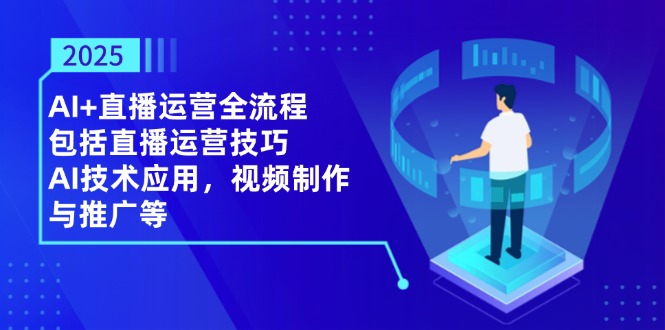 2025AI+直播运营全流程，包括直播运营技巧，AI技术应用，视频制作与推广等-chywc