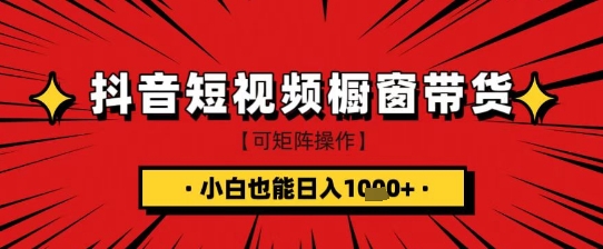 抖音短视频食品橱窗带货，小白轻松上手日入1k+【揭秘】-chywc