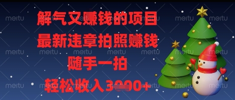 解气又挣钱的项目，最新违章拍照挣钱，随手一拍，轻松收入多张【揭秘】-chywc