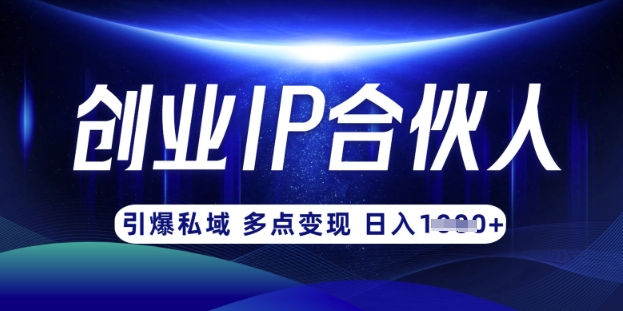 云帆·创业ip合伙人打造3.0，从0到1教你做网创，实现月入过W-chywc