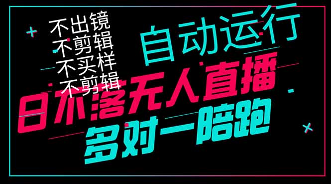 日不落无人直播、让你赚到手软，不出镜 不剪辑 不囤货  不买样日赚1000…-chywc