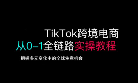 TikTok跨境电商从0-1全链路全方位实操教程，把握多元变化中的全球生意机会-chywc