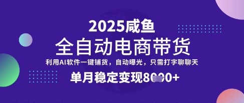 全网首发【闲鱼全自动电商带货】三年磨一剑，一朝露锋芒，单月稳定变现8k+【揭秘】-chywc