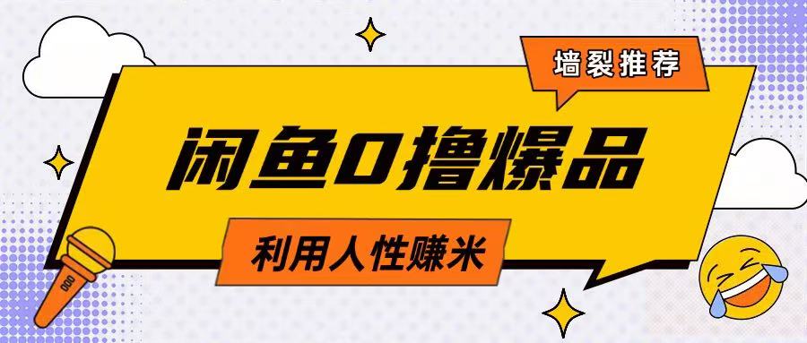 咸鱼0撸玩法利用人性售卖商品达到日挣2张的效果-chywc