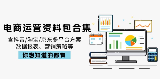 电商运营资料包合集，含抖音/淘宝/京东多平台方案，数据报表、营销策略等-chywc