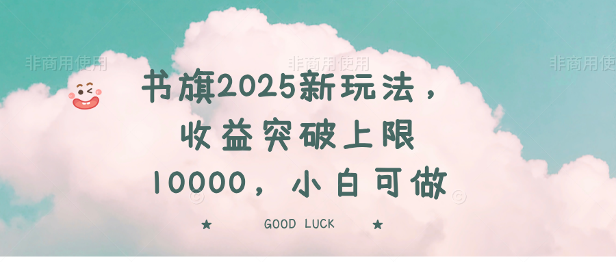 书旗2025新玩法，收益突破上限10000，小白可做-chywc